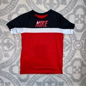 Nike Kids Red and Black Tee